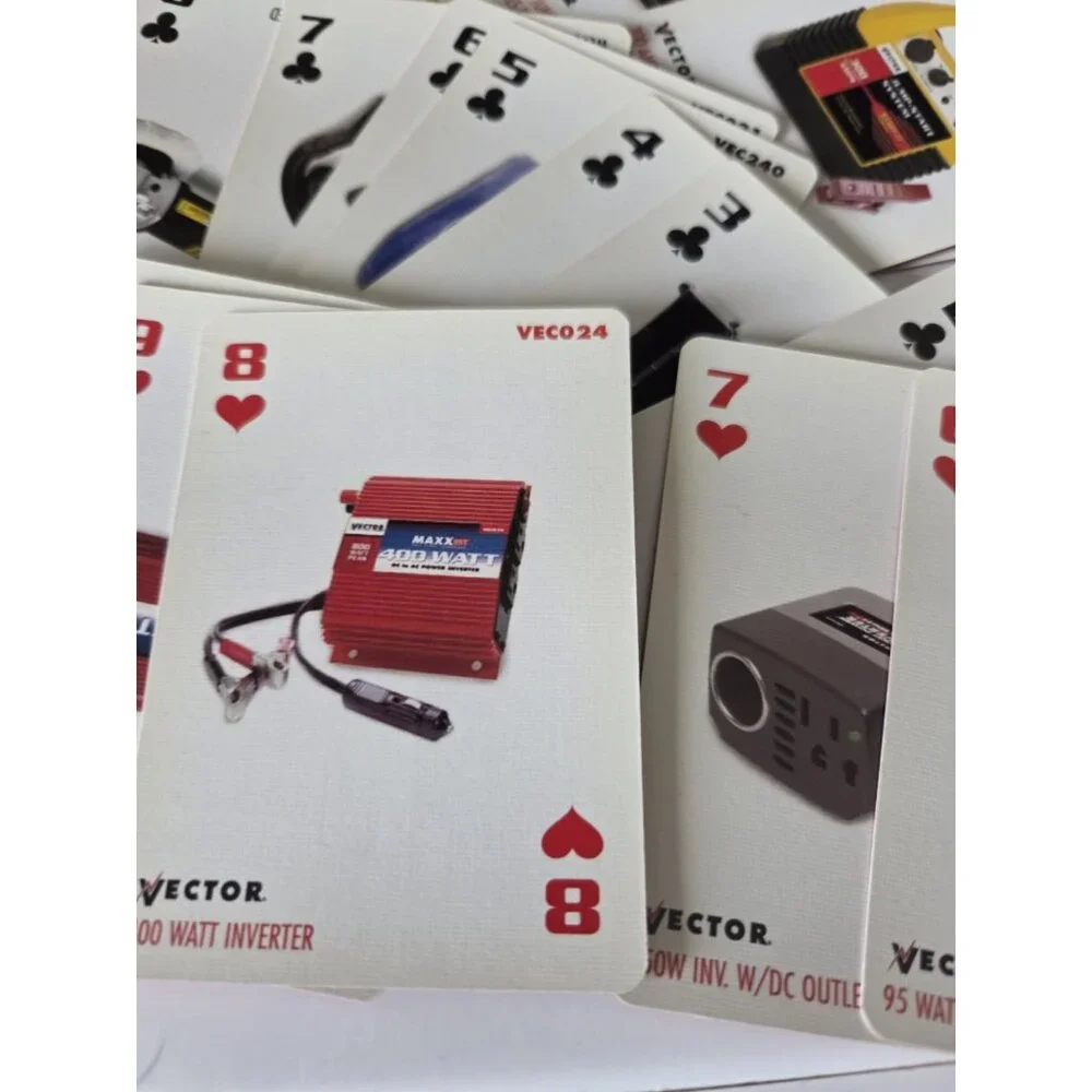 Vector Mfg Deck Of playing cards Power Batteries‎ Products Advertising